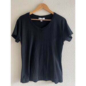 Magaschoni Black Top 100% Cotton Size XL Essential Minimalist Neutral
